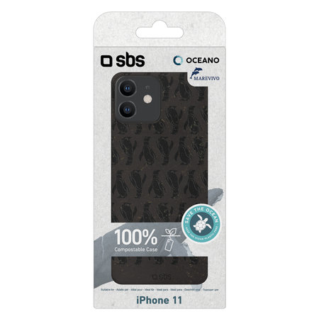 SBS - Pouzdro Oceano pro iPhone 11, 100% kompostovatelné, penguin