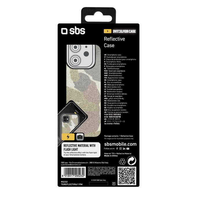 SBS - Pouzdro Reflective pro iPhone 11, kamufláž