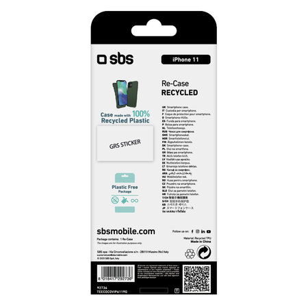 SBS - Pouzdro TPU pro iPhone 11, recyklované, Eco balení, zelená