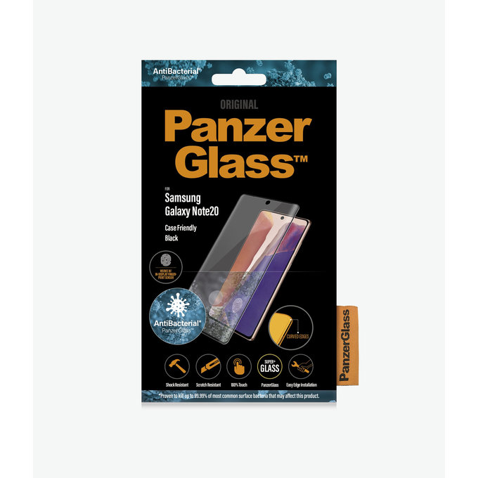 PanzerGlass - Tvrzené Sklo Case Friendly pro Samsung Galaxy Note 20, Fingerprint komp., black