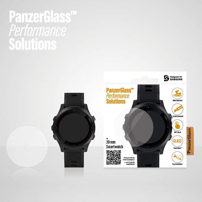PanzerGlass - Tvrzené Sklo pro Samsung Galaxy Watch 3 (41mm), transparentná