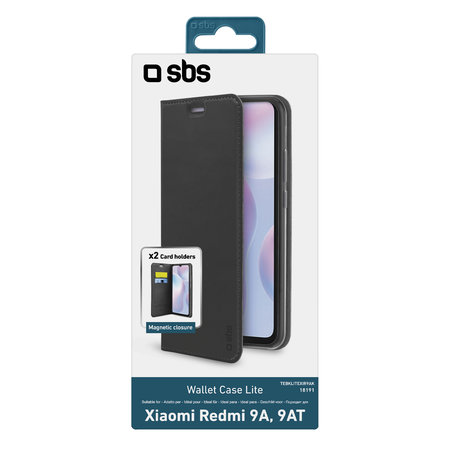 SBS - Pouzdro Book Wallet Lite pro Xiaomi Redmi 9A, 9AT, černá