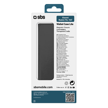 SBS - Pouzdro Book Wallet Lite pro Xiaomi Redmi 9A, 9AT, černá