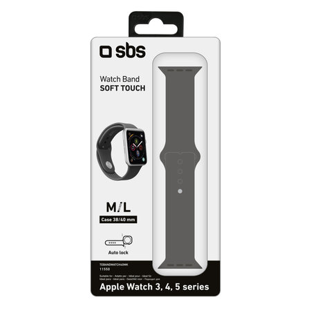 SBS - Náramek pro Apple Watch 40 mm, velikost M / L, černá