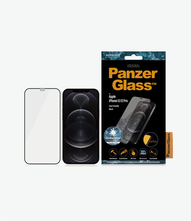 PanzerGlass - Tvrzené Sklo Case Friendly AB pro iPhone 12 a 12 Pro, černá