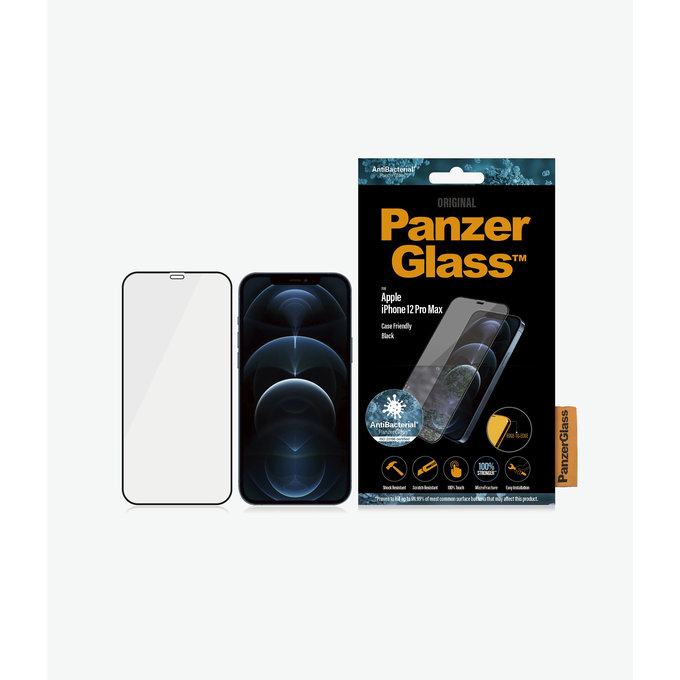 PanzerGlass - Tvrzené Sklo Case Friendly AB pro iPhone 12 Pro Max, černá