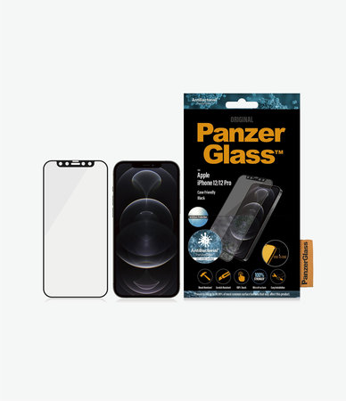 PanzerGlass - Tvrzené Sklo Case Friendly AntiGlare pro iPhone 12 a 12 Pro, černá