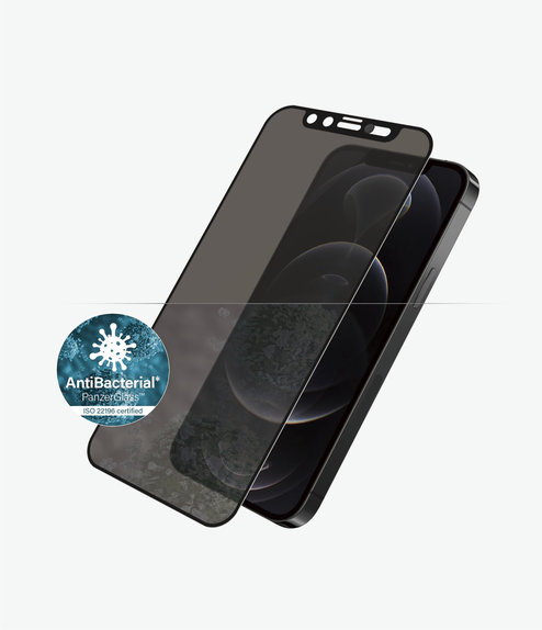 PanzerGlass - Tvrzené Sklo Privacy Case Friendly CamSlider AB pro iPhone 12 a 12 Pro, černá