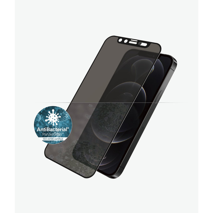 PanzerGlass - Tvrzené Sklo Privacy Case Friendly CamSlider AB pro iPhone 12 a 12 Pro, černá