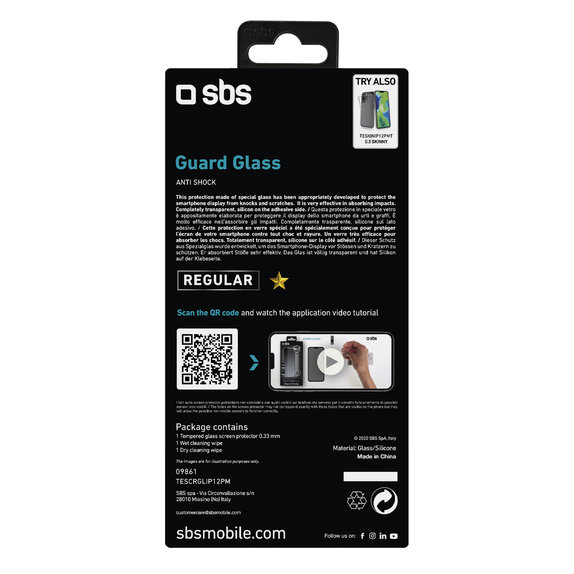 SBS - Tvrzené Sklo pro iPhone 12 Pro Max, transparentí