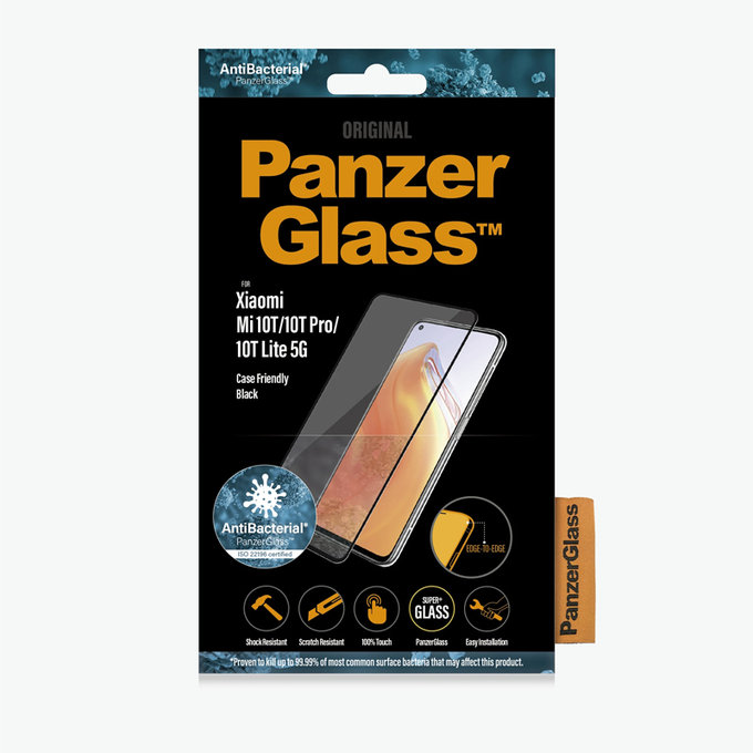 PanzerGlass - Tvrzené Sklo Case Friendly pro Xiaomi Mi 10T Lite, black
