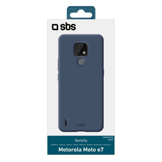 SBS - Pouzdro Sensity pro Motorola Moto E7, modrá