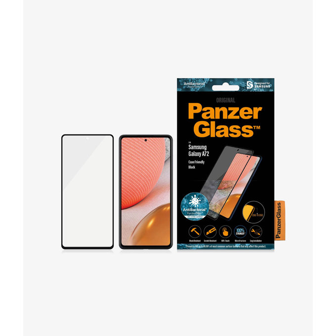 PanzerGlass - Tvrzené Sklo Case Friendly AB pro Samsung Galaxy A72, černá