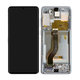 Samsung Galaxy S20 Plus G985F - LCD Displej + Dotykové Sklo + Rám (Cloud White) - GH82-22134B, GH82-22145B Genuine Service Pack