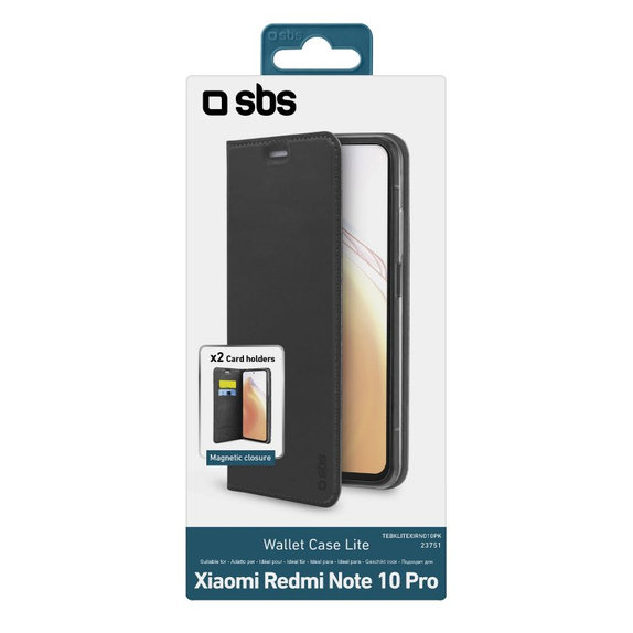 SBS - Pouzdro Book Wallet Lite pro Xiaomi Redmi Note 10 Pro, černá