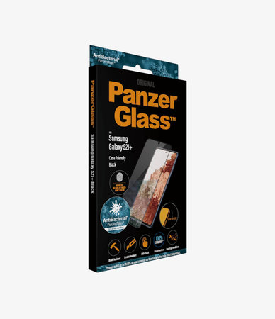 PanzerGlass - Tvrzené Sklo Case Friendly AB pro Samsung Galaxy S21+, Fingerprint komp., černá