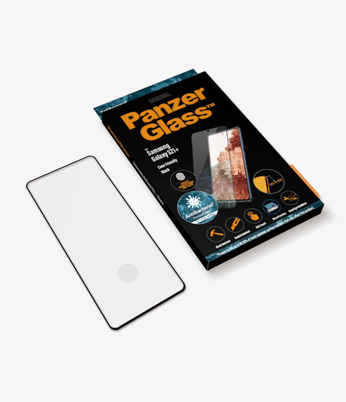 PanzerGlass - Tvrzené Sklo Case Friendly AB pro Samsung Galaxy S21+, Fingerprint komp., černá