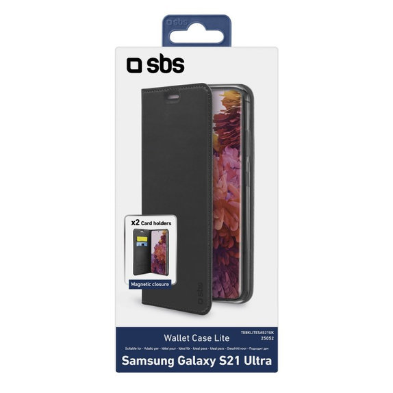 SBS - Pouzdro Book Wallet Lite pro Samsung Galaxy S21 Ultra, černá