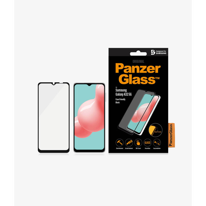 PanzerGlass - Tvrzené Sklo Case Friendly pro Samsung Galaxy A32 5G, černá