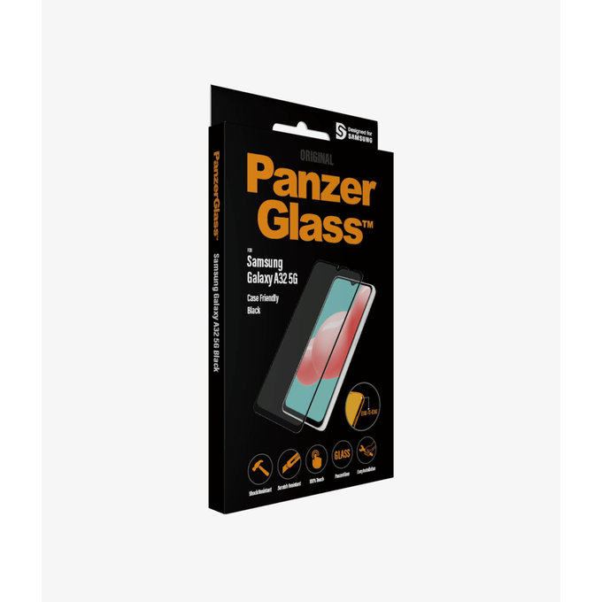 PanzerGlass - Tvrzené Sklo Case Friendly pro Samsung Galaxy A32 5G, černá