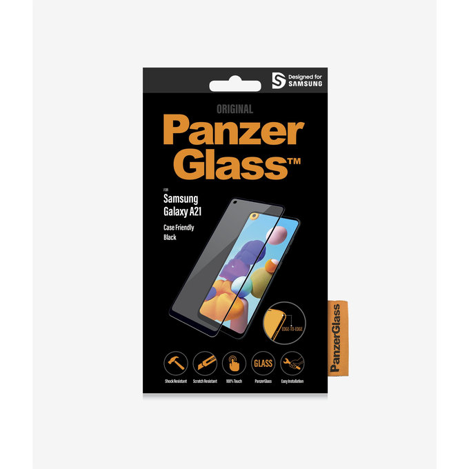 PanzerGlass - Tvrzené Sklo Case Friendly pro Samsung Galaxy A21, black
