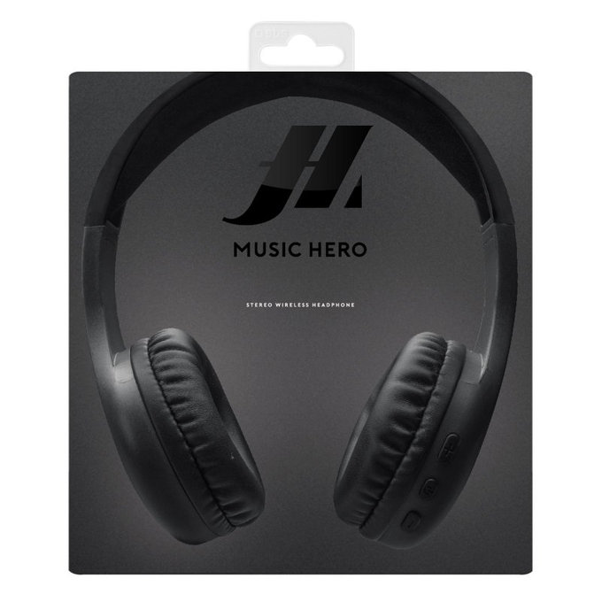 SBS Music Hero - Stereo bezdrátová sluchátka s mikrofonem, černá