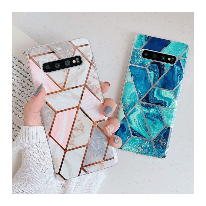 Tech-Protect - Pouzdro Marble pro iPhone SE 2020/8/7, růžová