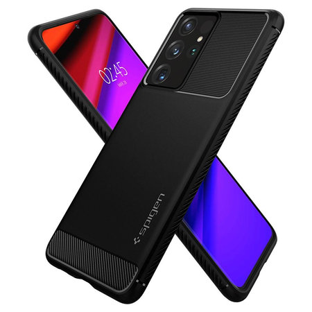 Spigen - Pouzdro Rugged Armor pro Samsung Galaxy S21 Ultra, černá