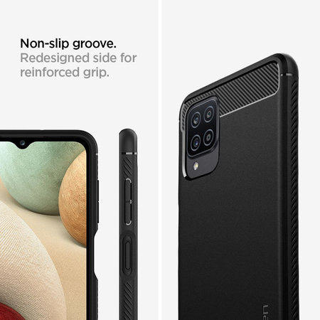 Spigen - Pouzdro Rugged Armor pro Samsung Galaxy A12, černá