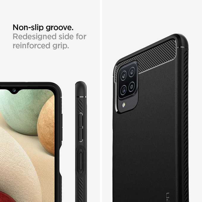 Spigen - Pouzdro Rugged Armor pro Samsung Galaxy A12, černá