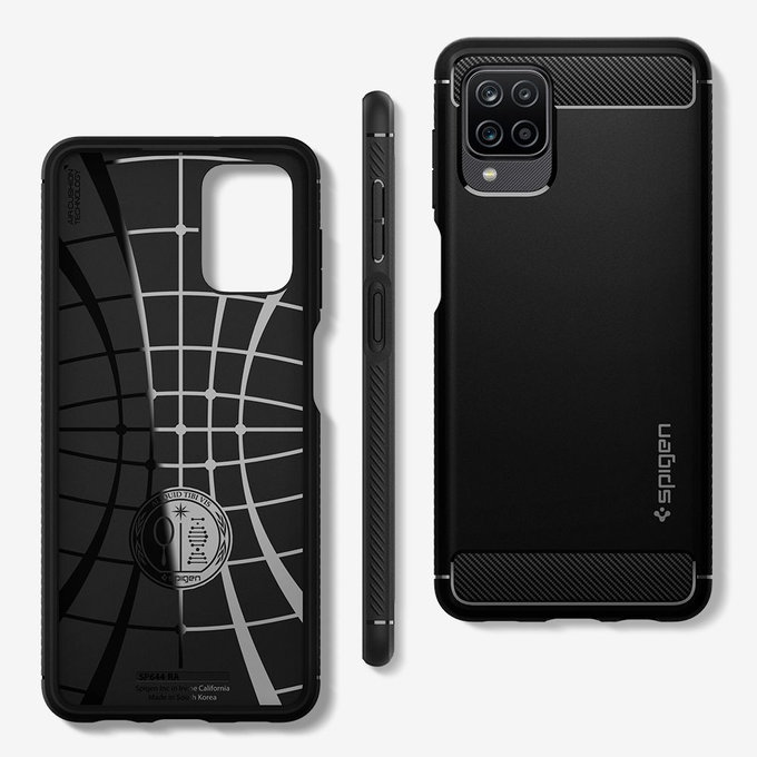 Spigen - Pouzdro Rugged Armor pro Samsung Galaxy A12, černá