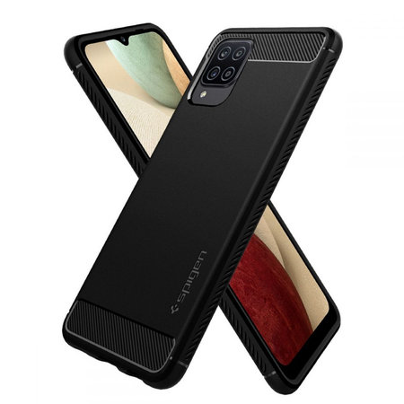 Spigen - Pouzdro Rugged Armor pro Samsung Galaxy A12, černá