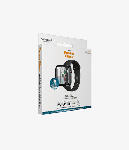 PanzerGlass - Tvrzené Sklo Full Body AB pro Apple Watch 4, 5, 6, SE (1st gen) a SE (2nd gen) 40mm, černá