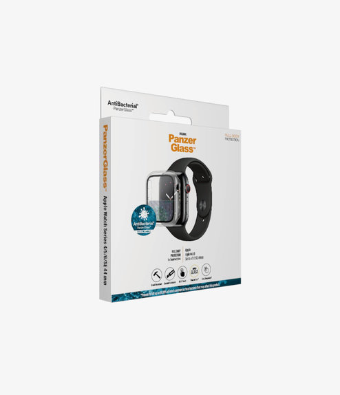 PanzerGlass - Tvrzené Sklo Full Body AB pro Apple Watch 4, 5, 6, SE (1st gen) a SE (2nd gen) 44mm, transparentná