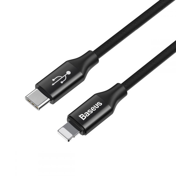 Baseus - Lightning / USB-C Kabel (1m), černá