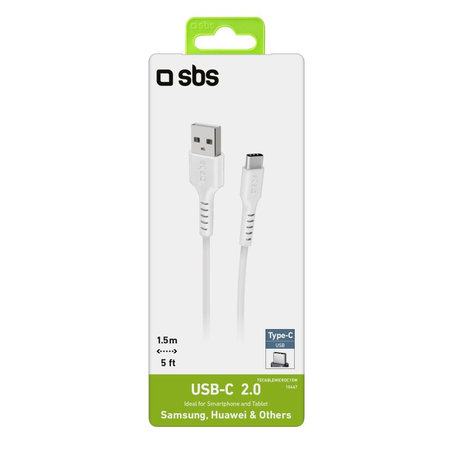 SBS - USB-C / USB Kabel (1.5m), bílá
