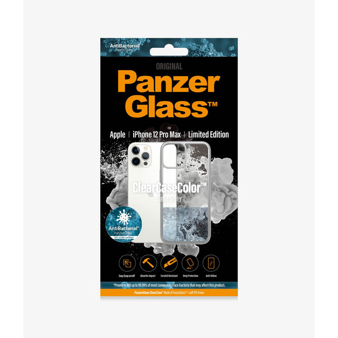PanzerGlass - Pouzdro ClearCase AB pro iPhone 12 Pro Max, silver
