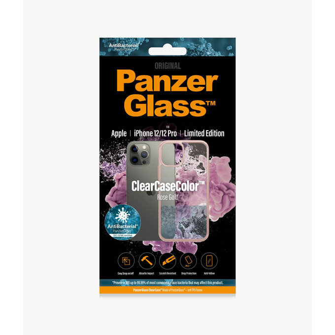 PanzerGlass - Pouzdro ClearCase AB pro iPhone 12/12 Pro, rose gold