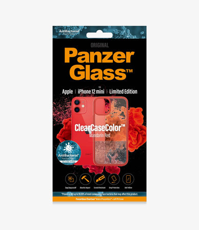 PanzerGlass - Pouzdro ClearCase AB pro iPhone 12 mini, red
