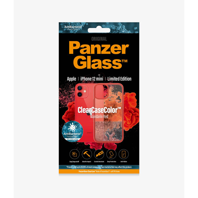 PanzerGlass - Pouzdro ClearCase AB pro iPhone 12 mini, red