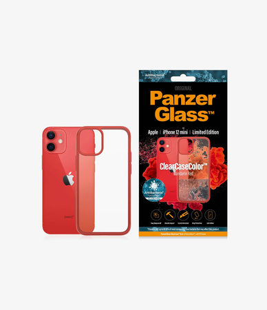 PanzerGlass - Pouzdro ClearCase AB pro iPhone 12 mini, red