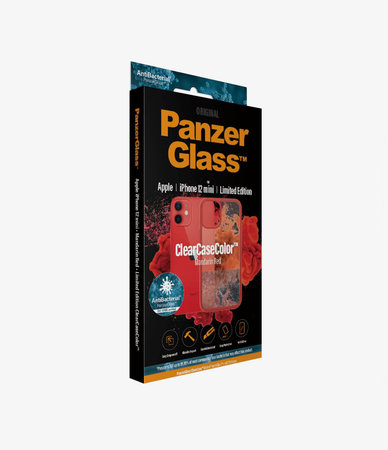 PanzerGlass - Pouzdro ClearCase AB pro iPhone 12 mini, red