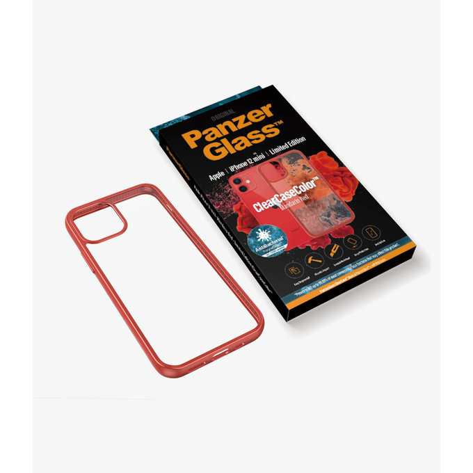 PanzerGlass - Pouzdro ClearCase AB pro iPhone 12 mini, red