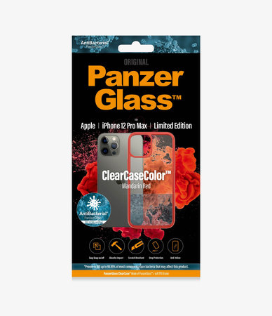 PanzerGlass - Pouzdro ClearCase AB pro iPhone 12 Pro Max, red