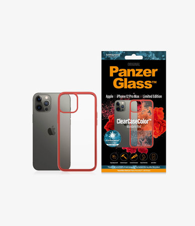 PanzerGlass - Pouzdro ClearCase AB pro iPhone 12 Pro Max, red