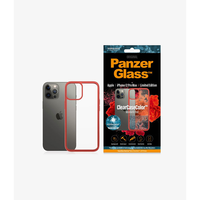 PanzerGlass - Pouzdro ClearCase AB pro iPhone 12 Pro Max, red
