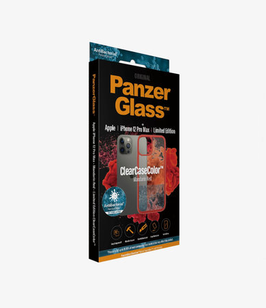 PanzerGlass - Pouzdro ClearCase AB pro iPhone 12 Pro Max, red