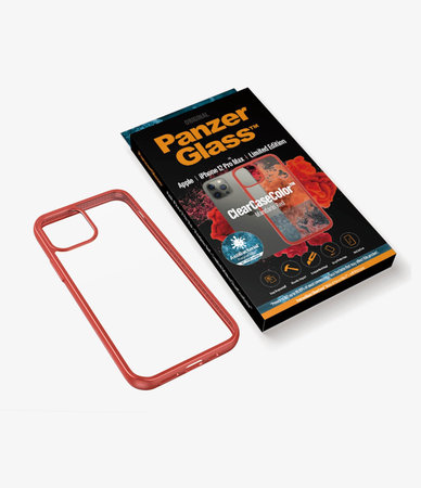 PanzerGlass - Pouzdro ClearCase AB pro iPhone 12 Pro Max, red