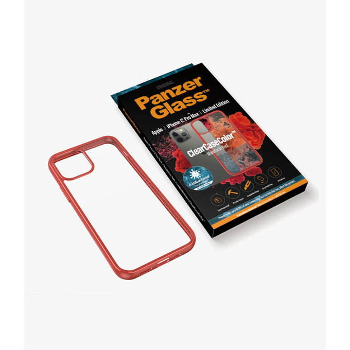 PanzerGlass - Pouzdro ClearCase AB pro iPhone 12 Pro Max, red