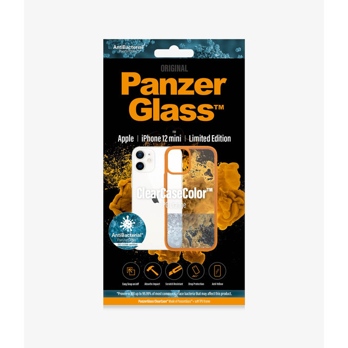 PanzerGlass - Pouzdro ClearCase AB pro iPhone 12 mini, orange